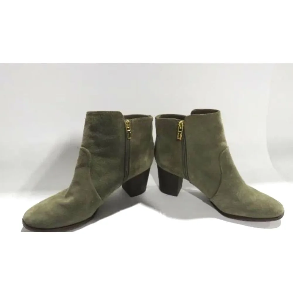 Tory Burch Ankle Boot Olive Green Women's Size 10.5 M